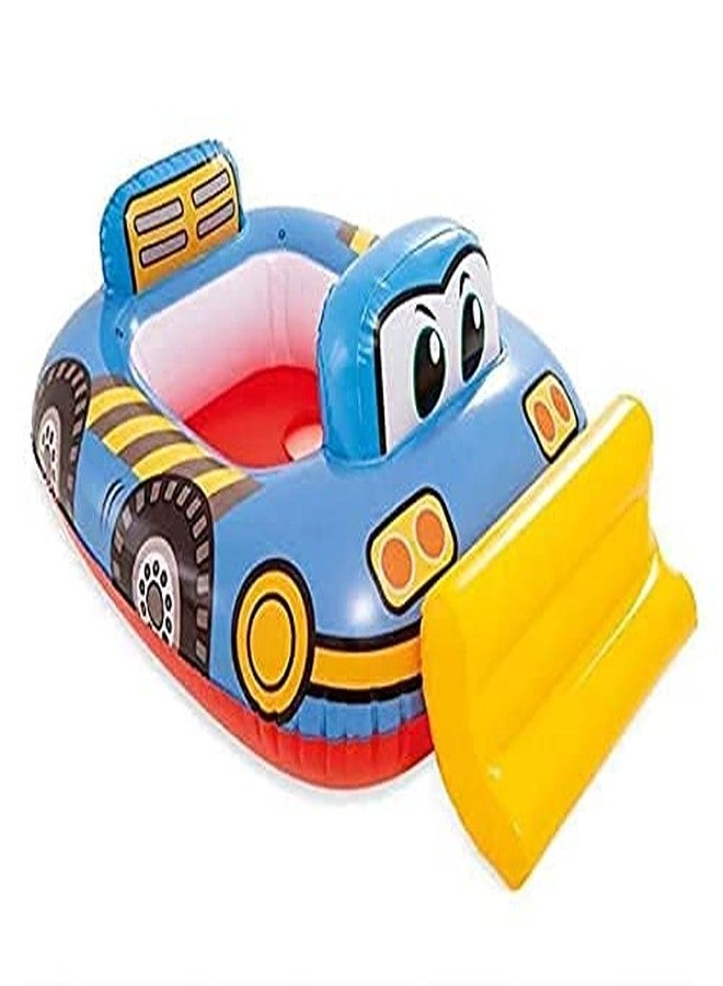 STACKRAID Inflatable Kiddie Swim Pool Water Float Ring Cruiser JCB Truck Fire Engine Shape Tube Boat for Kids - 29" x 23" - Image 2